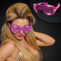 Pink Light Up Slotted Sunglasses - Blank